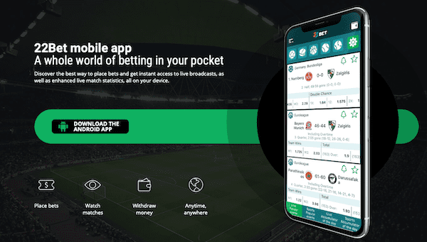 22bet mobile app android