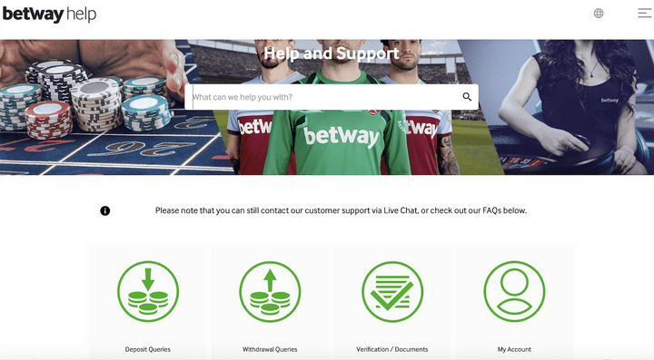 Betway help center contact