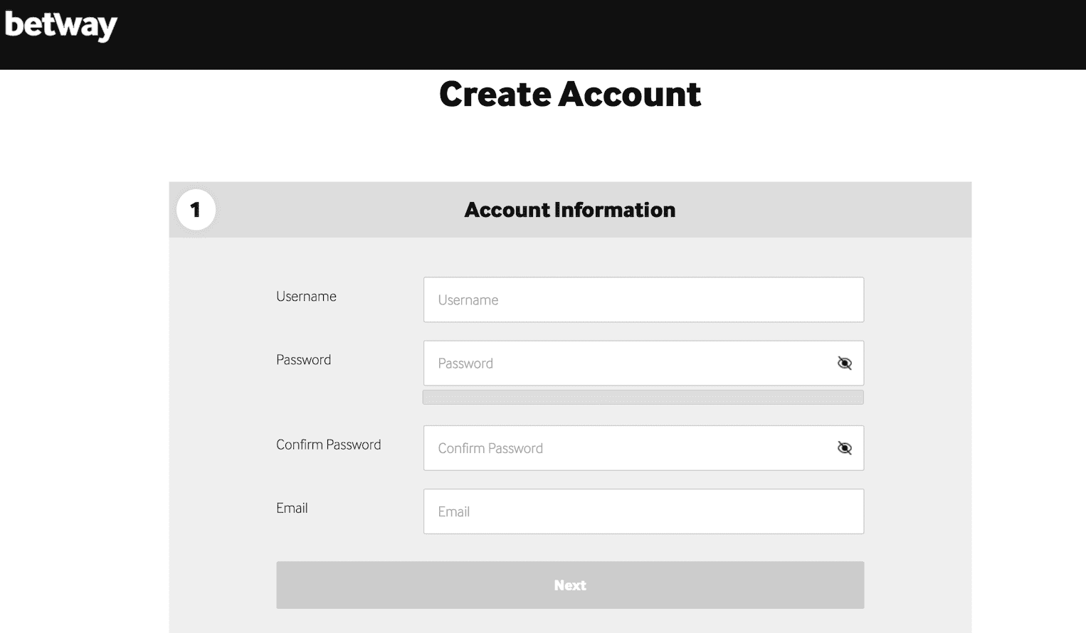 Betway registration