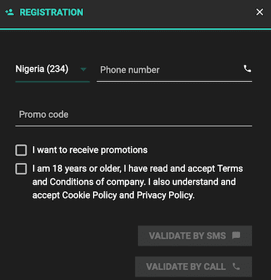 Blackbet registration