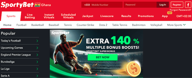 Sportybet sportsbook Ghana