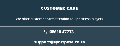 Sportpesa South Africa contact