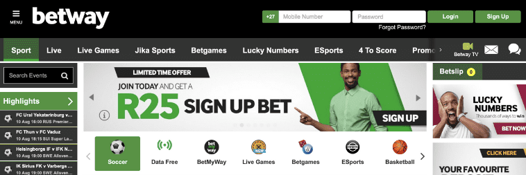 Betway South Africa sportsbook
