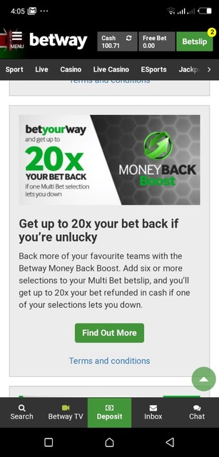 betway 20X moneyback mobile app review