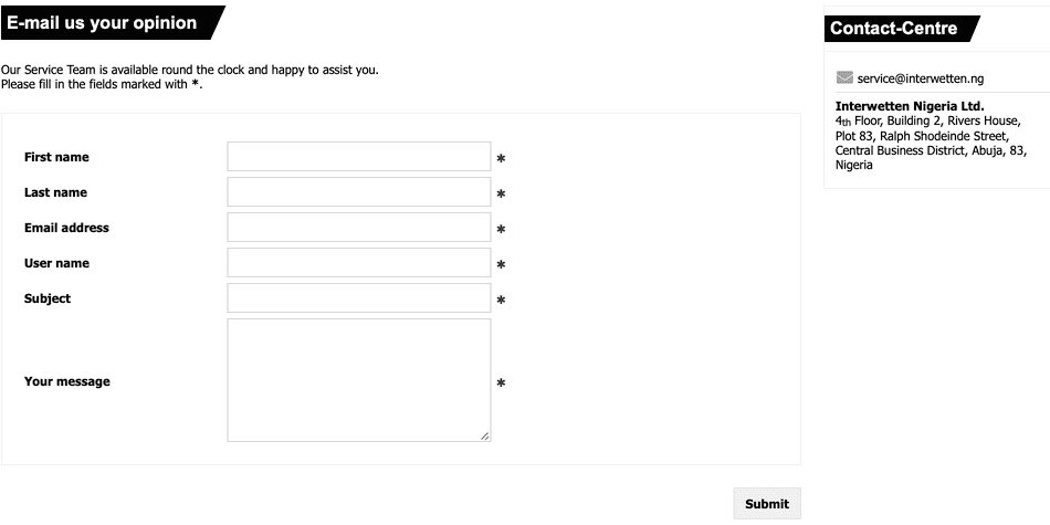 Interwetten contact