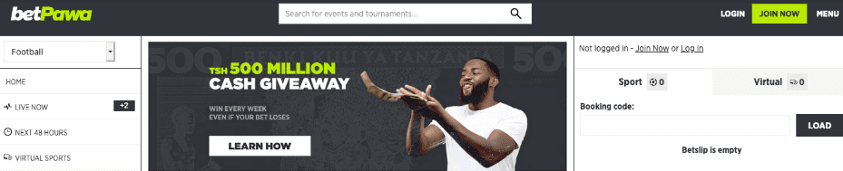 Betpawa sportsbook Tanzania