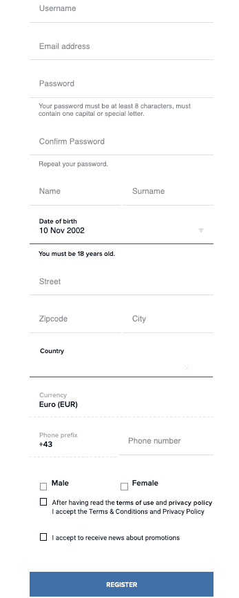 Mozzartbet registration