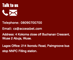Accessbet contact addresses