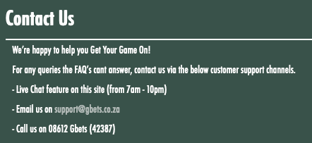 Gbets contact addresses