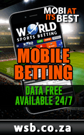 World sports betting mobile app screen