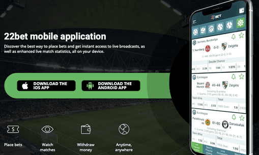 22bet mobile app info