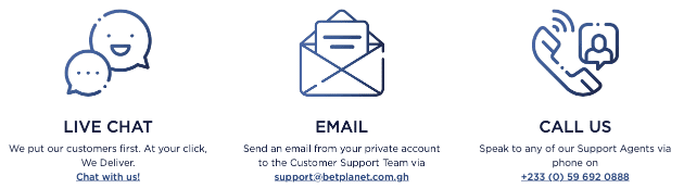 Betplanet contact info Ghana