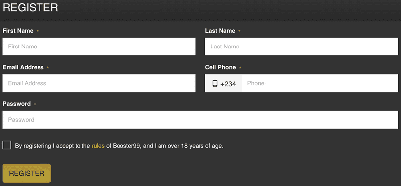 Booster99 registration for Nigeria