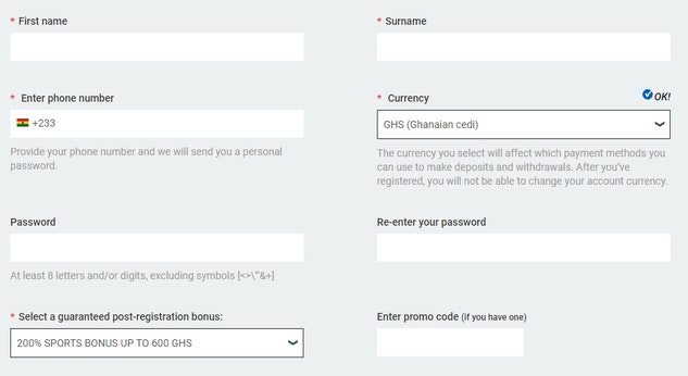 Melbet Ghana how to register