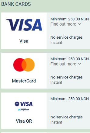 Melbet debit card payments