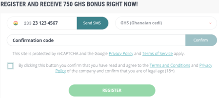 22bet Ghana how to register?