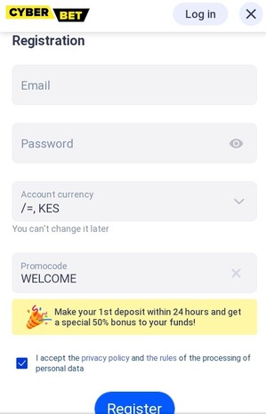 Cyberbet how to register