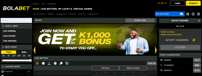 Betbola Homepage