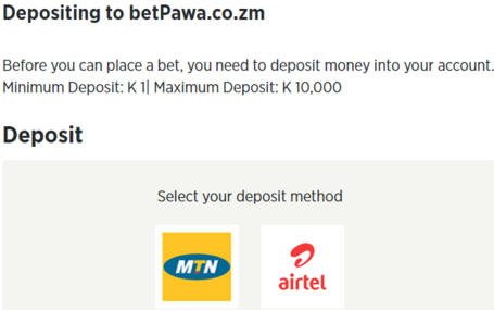 Betpawa Zambia mobile payment