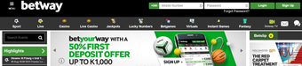 Betway Zambia sportsbook page