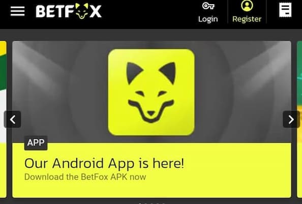 Betfox mobile app for Android