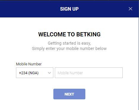 Betking Nigeria Registration form