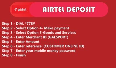 GSB Zambia Airtel deposit