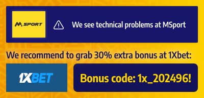 Msport cross conversion to 1xBet