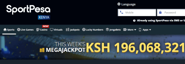 sportpesa kenya homepage