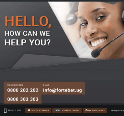 Fortebet Uganda contact method