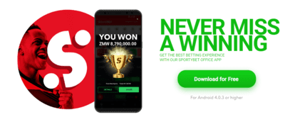 mobile app on sportybet zambia