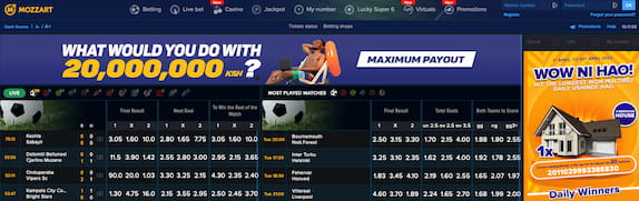 Mozzartbet betting homepage