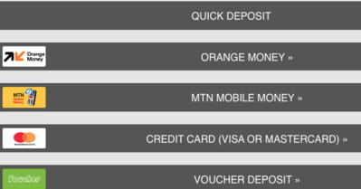 Payment Methods on Premier Bet Cameroon