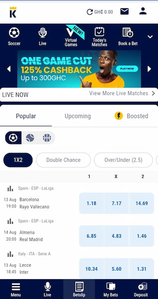 Betking Ghana mobile web