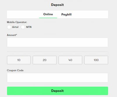 10bet Zambia Deposit