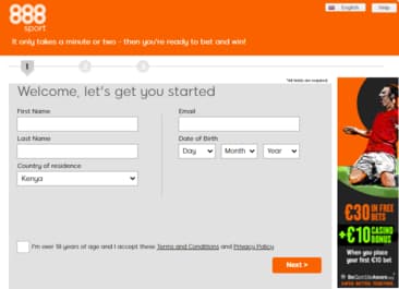 888sport Sign-up Kenya