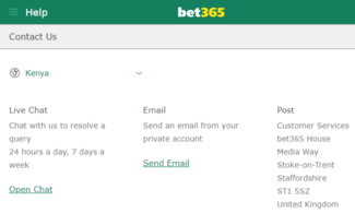 Bet365 Kenya Customer Care