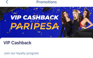 Paripesa VIP Cashback