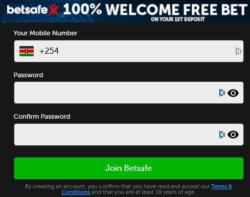 Betsafe Kenya Sign-up