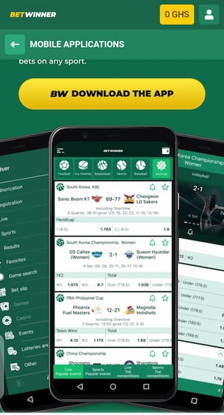 Betwinner Mobile app