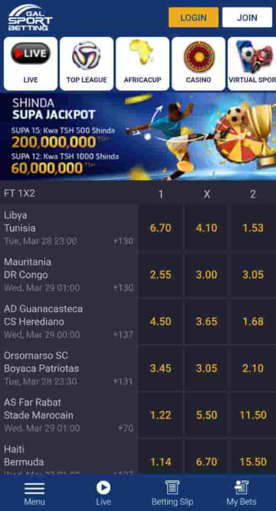 Gal Sport Betting Mobile app