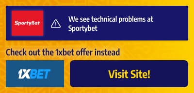 Redirect from sportybet to 1xbet