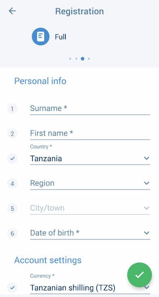 1xBet register process