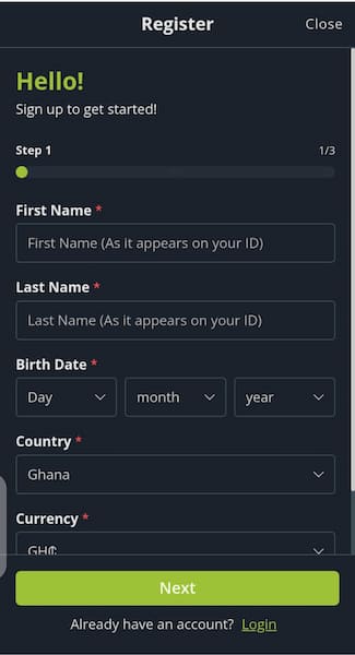 Betboro Registration, Name, Birthdate, etc