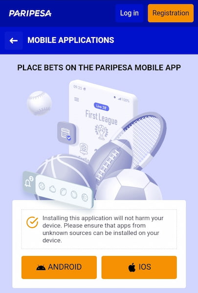Paripesa Ghana Android and iOS