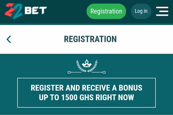 22Bet Registration Bonus Page
