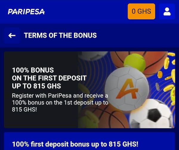 Paripesa welcome offer