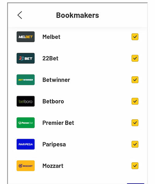Odds Comparison bookmakers