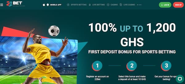 22Bet First Deposit Bonus for Sports