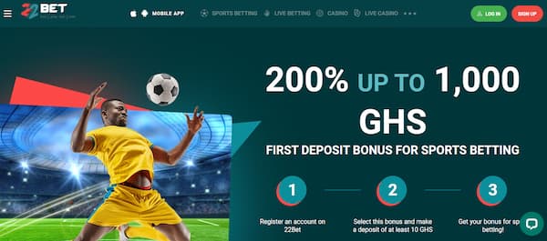 22Bet Sports Welcome Bonus Front Page